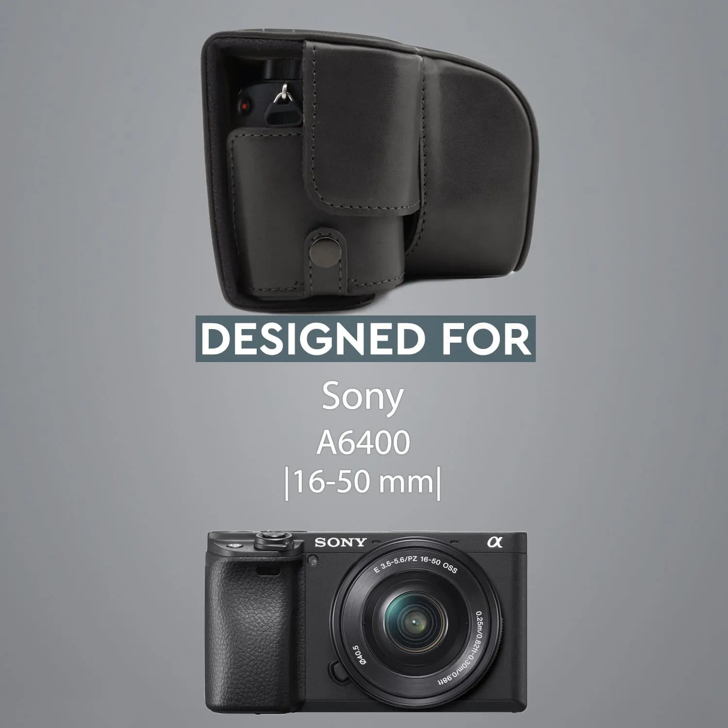 MegaGear Sony Alpha A6400, A6100 (16-50mm) Ever Ready Leather Camera Case