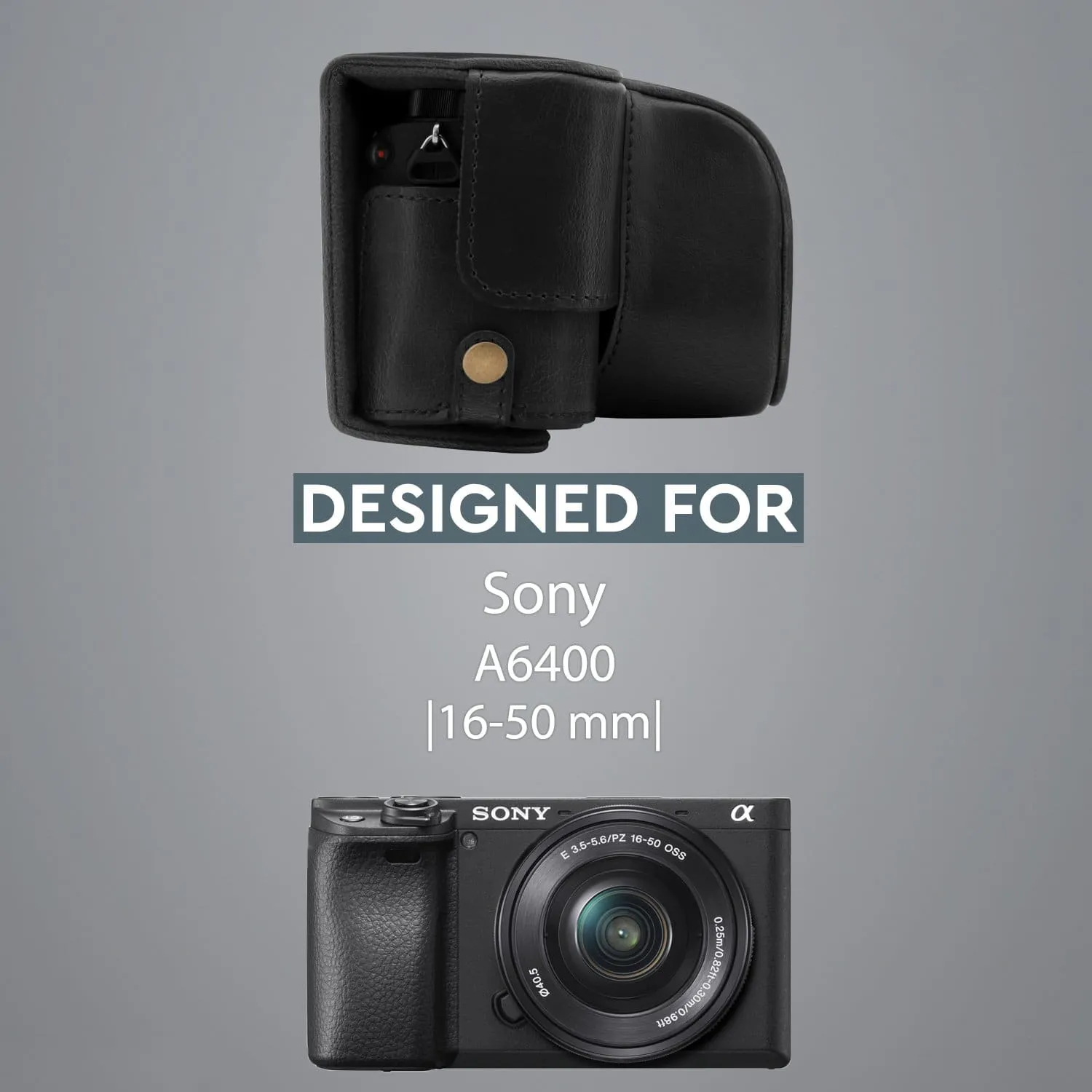 MegaGear Sony Alpha A6400, A6100 (16-50mm) Ever Ready Leather Camera Case