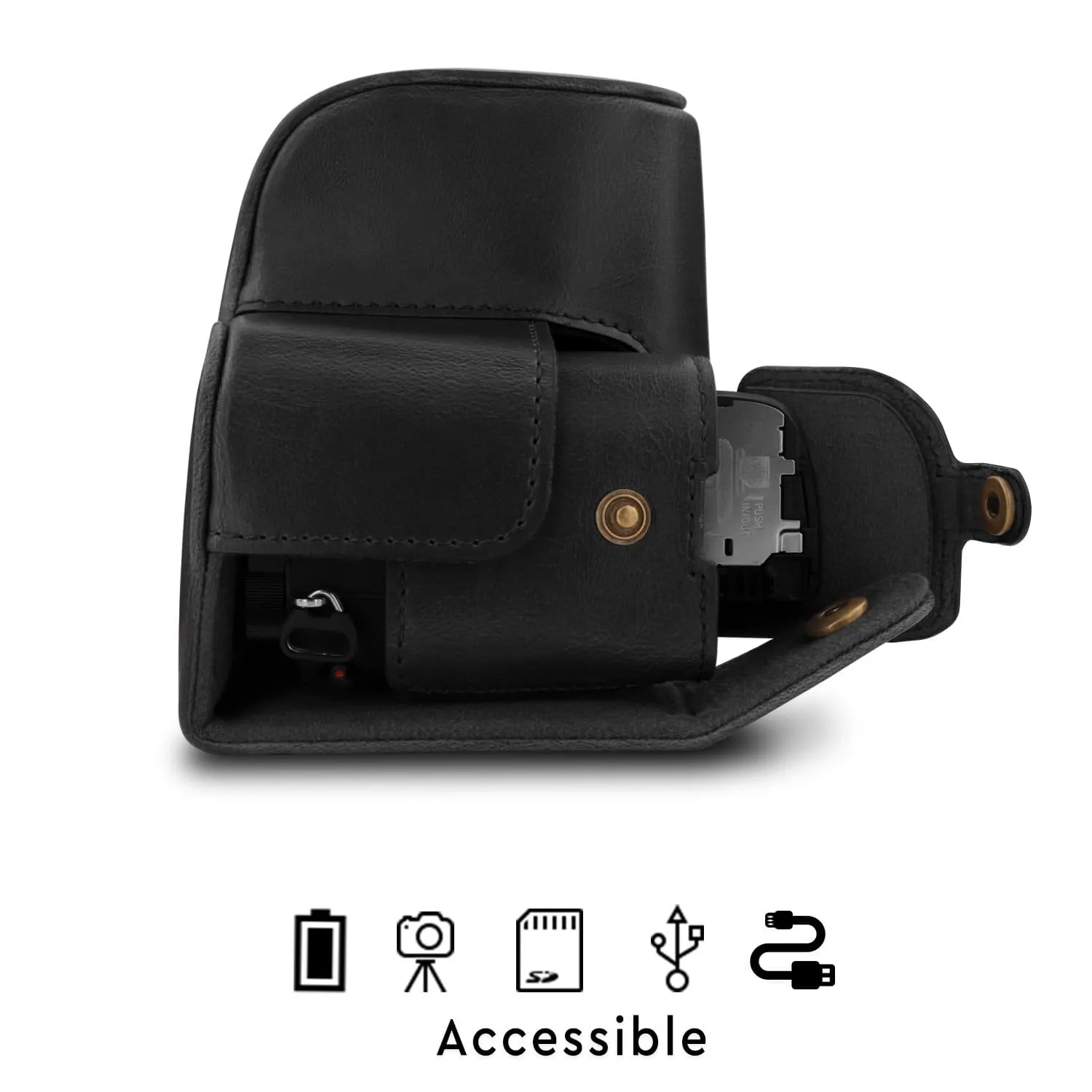 MegaGear Sony Alpha A6400, A6100 (16-50mm) Ever Ready Leather Camera Case