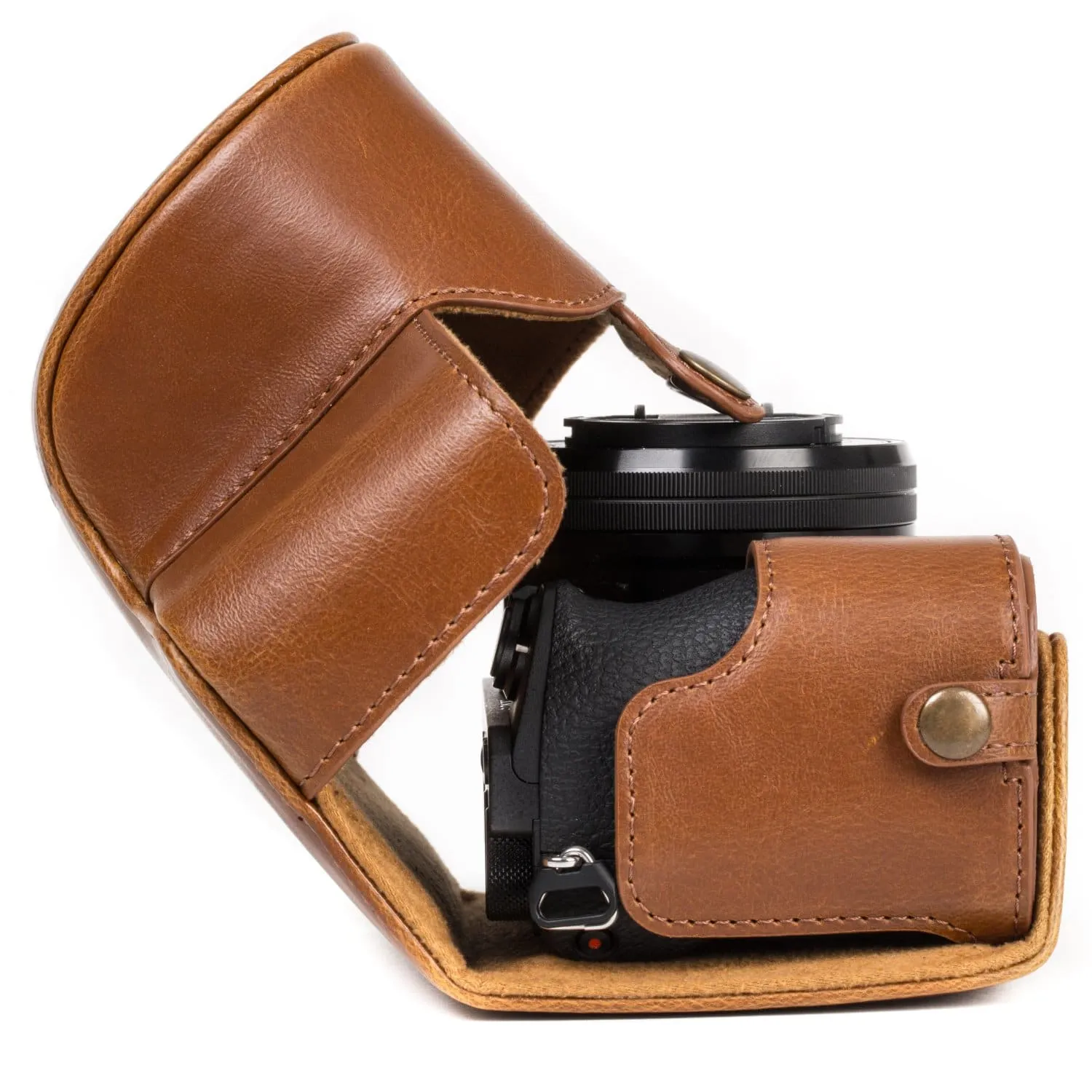 MegaGear Sony Alpha A6500 (16-50 mm) Ever Ready Leather Camera Case and Strap