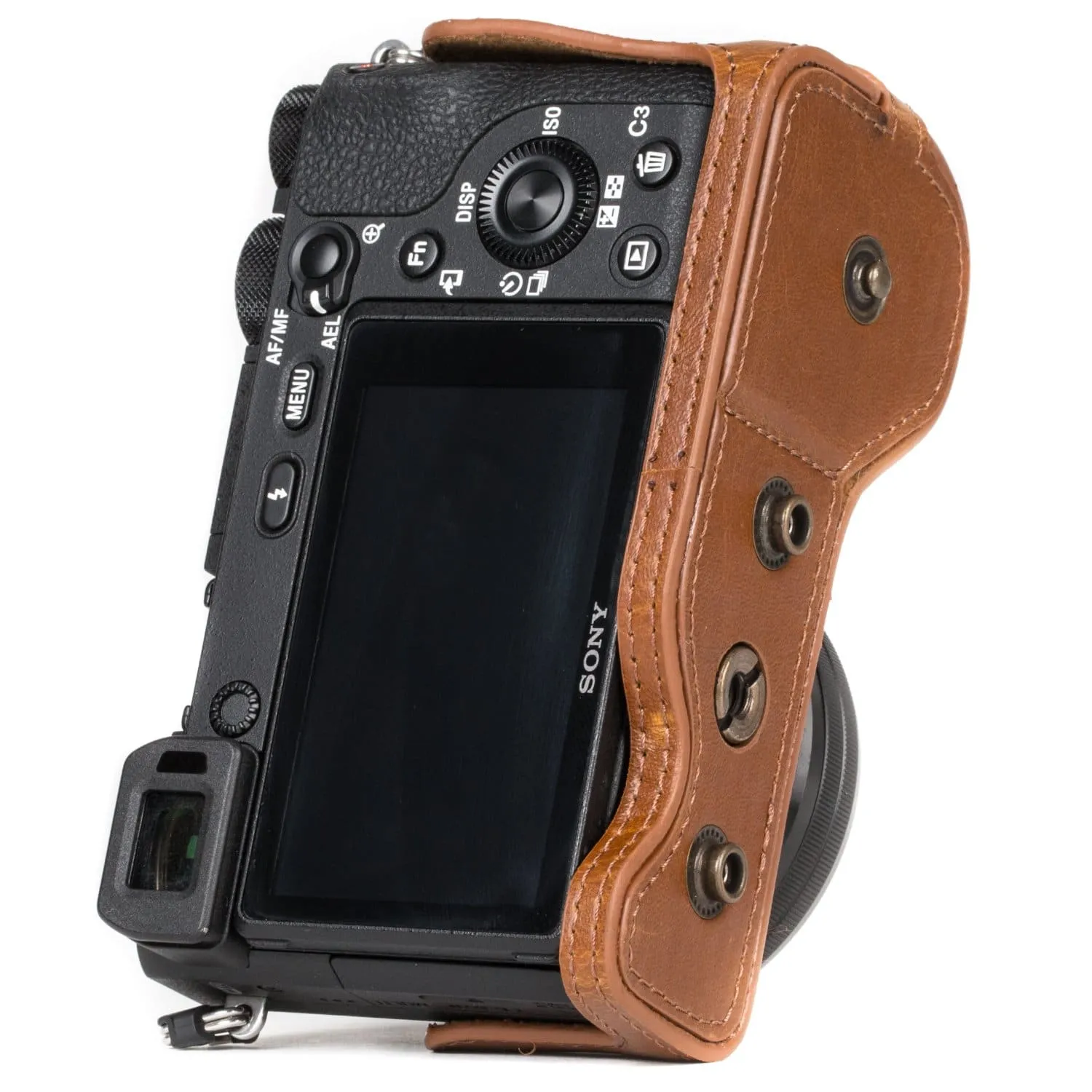 MegaGear Sony Alpha A6500 (16-50 mm) Ever Ready Leather Camera Case and Strap