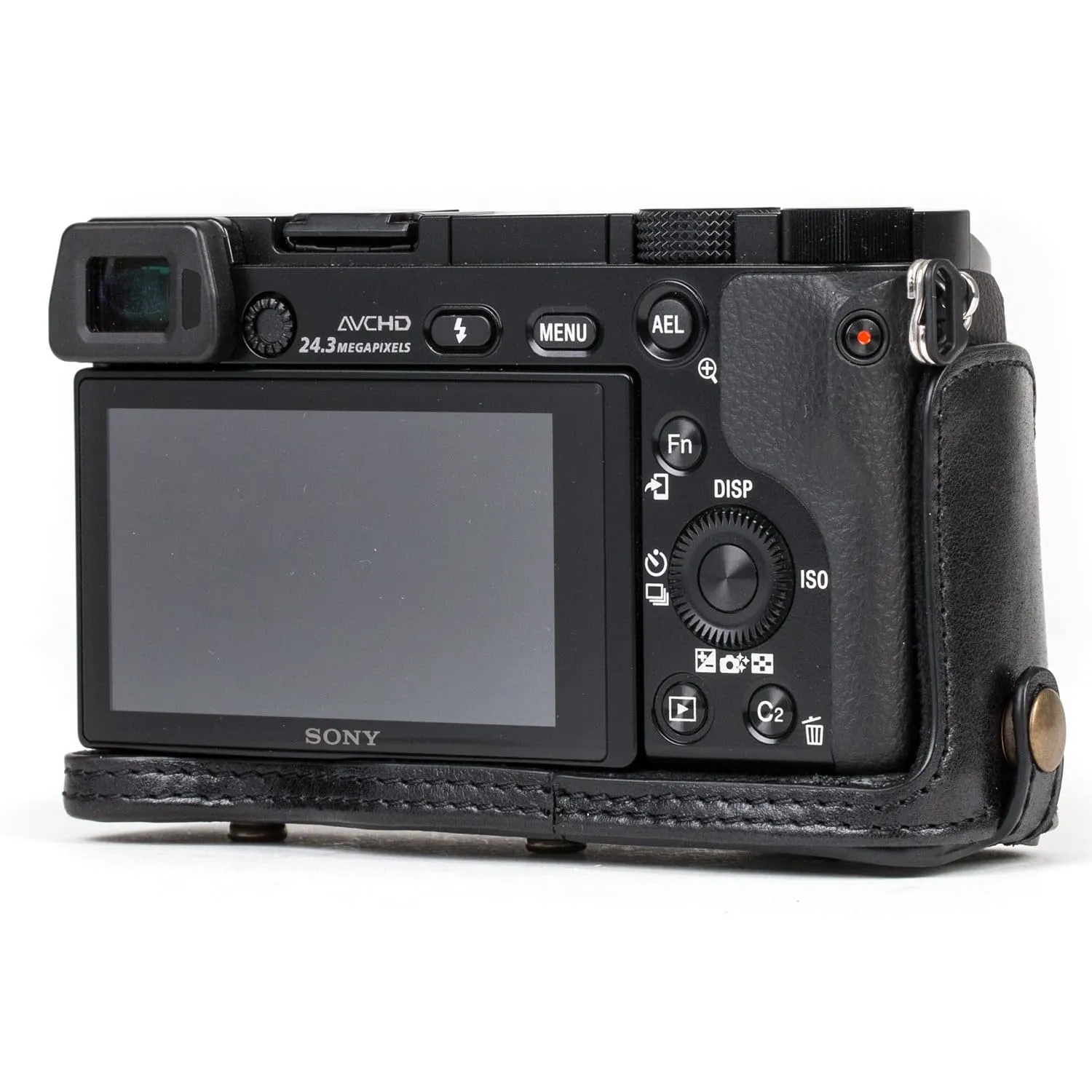 MegaGear Sony Alpha A6500 (16-50 mm) Ever Ready Top Grain Leather Camera Case and Strap