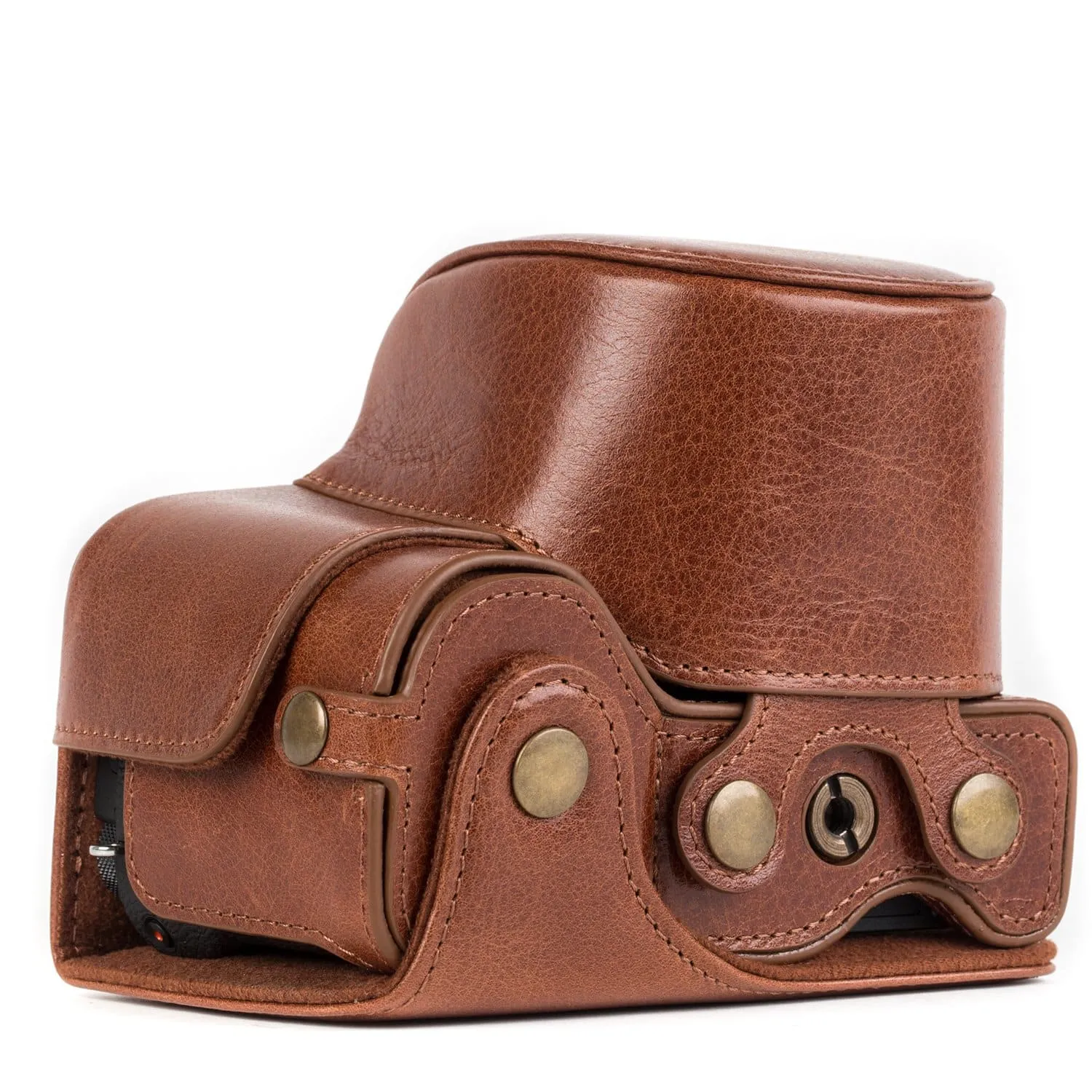 MegaGear Sony Alpha A6500 (16-50 mm) Ever Ready Top Grain Leather Camera Case and Strap