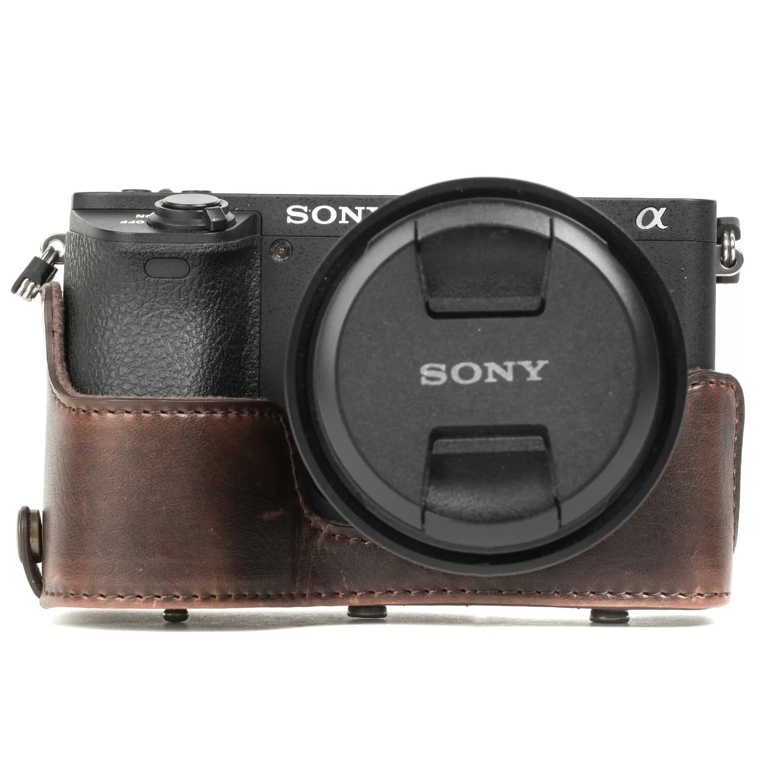 MegaGear Sony Alpha A6500 (18-135mm) Ever Ready Leather Camera Case and Strap