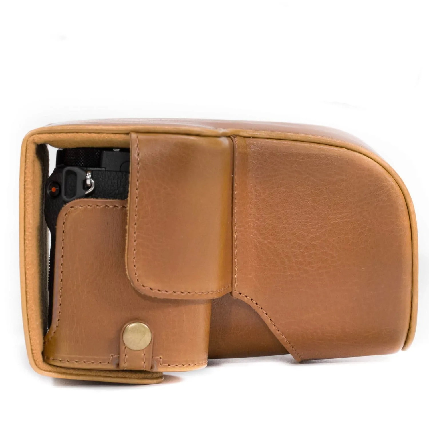 MegaGear Sony Alpha A6500 (18-135mm) Ever Ready Leather Camera Case and Strap