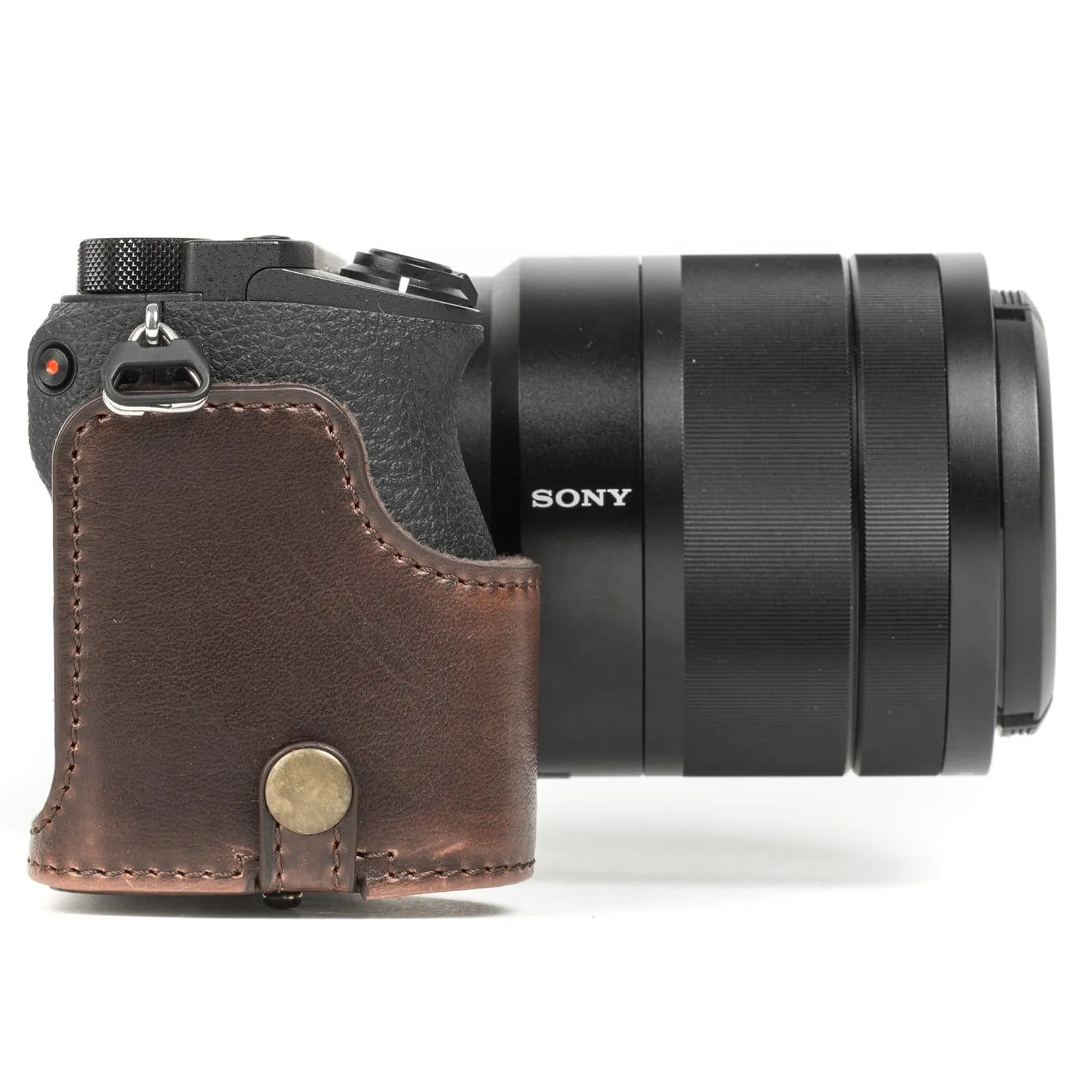 MegaGear Sony Alpha A6500 (18-135mm) Ever Ready Leather Camera Case and Strap