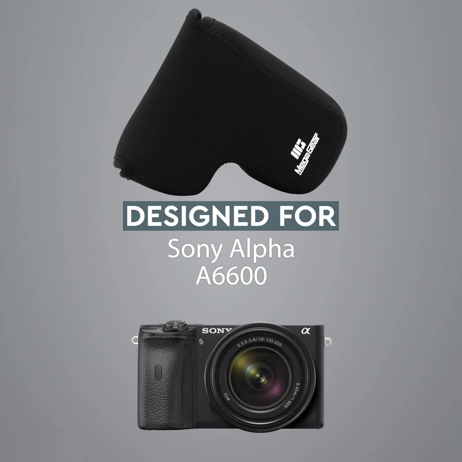 MegaGear Sony Alpha A6600 (18-135mm) Ultra Light Neoprene Camera Case