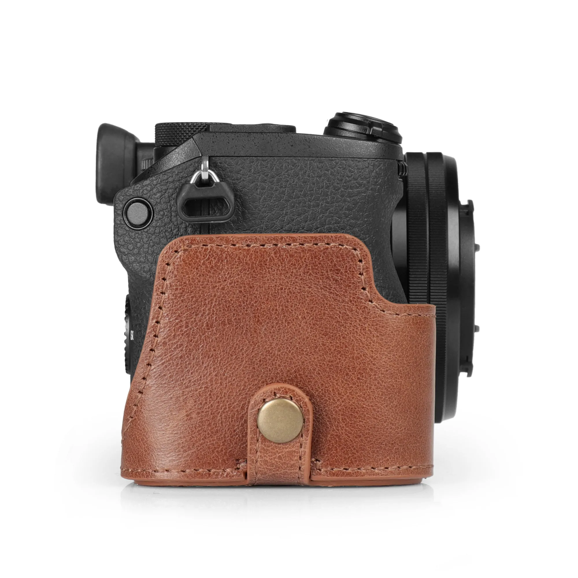 MegaGear Sony Alpha A6700 Stylish and Protective Genuine Leather Leather Camera Half Case