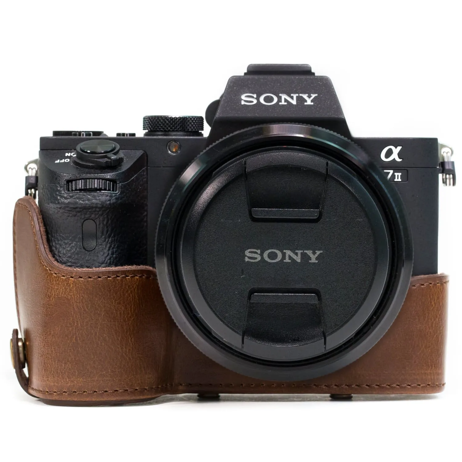 MegaGear Sony Alpha A7S II, A7R II, A7 II (28-70mm) Ever Ready Leather Camera Case and Strap, with Battery Access