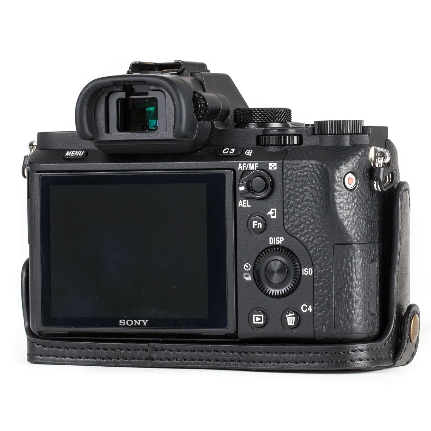 MegaGear Sony Alpha A7S II, A7R II, A7 II Ever Ready Leather Camera Half Case and Strap