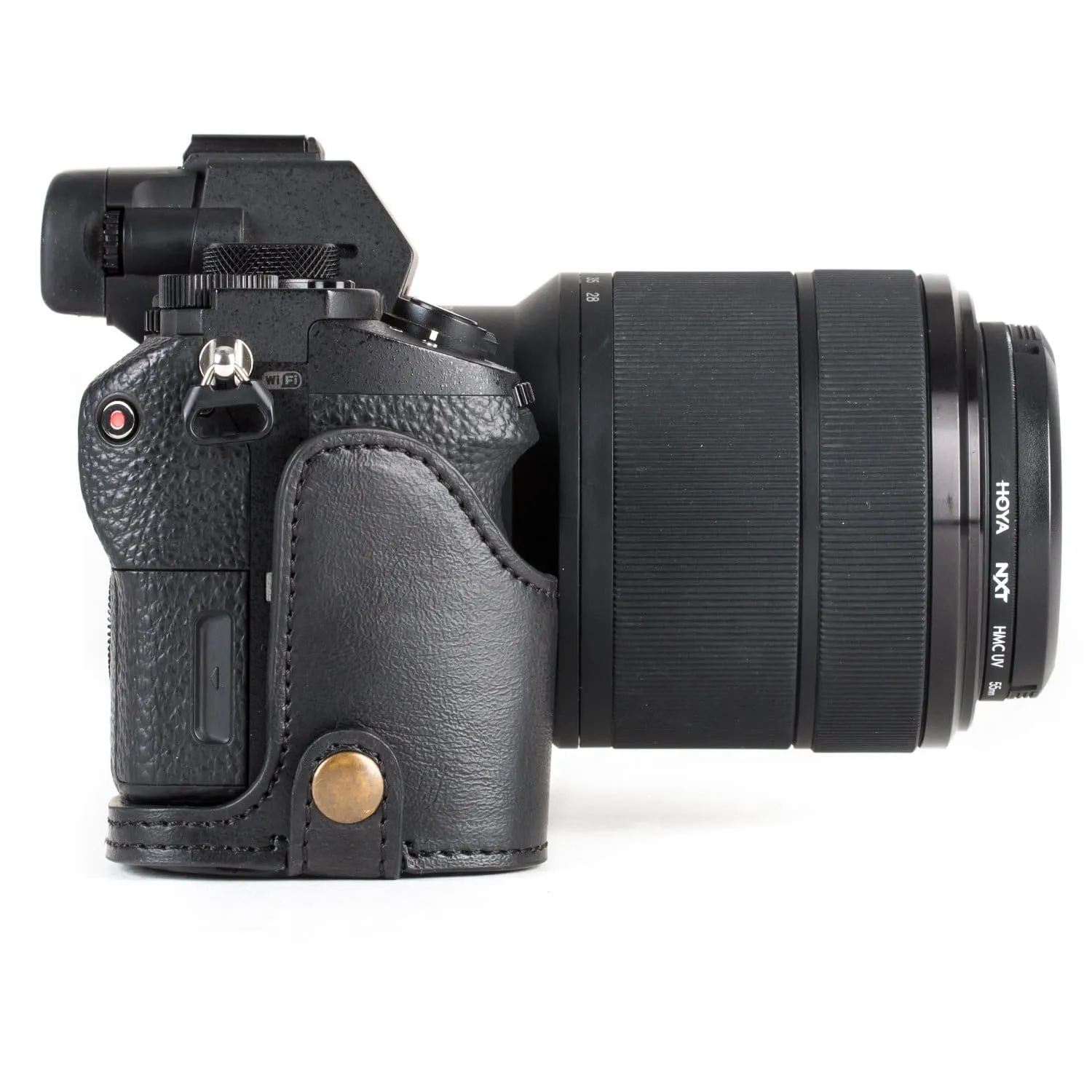 MegaGear Sony Alpha A7S II, A7R II, A7 II Ever Ready Leather Camera Half Case and Strap