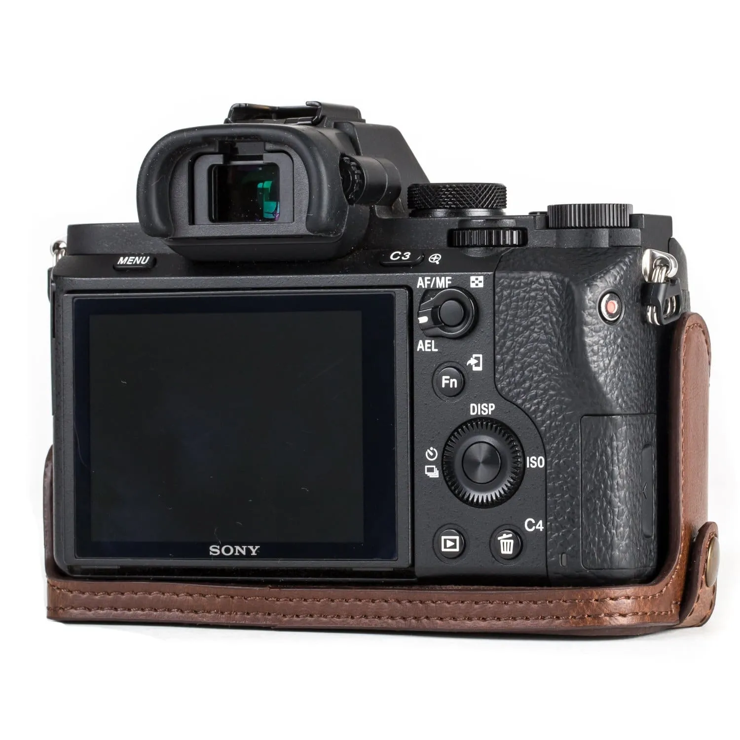 MegaGear Sony Alpha A7S II, A7R II, A7 II Ever Ready Leather Camera Half Case and Strap