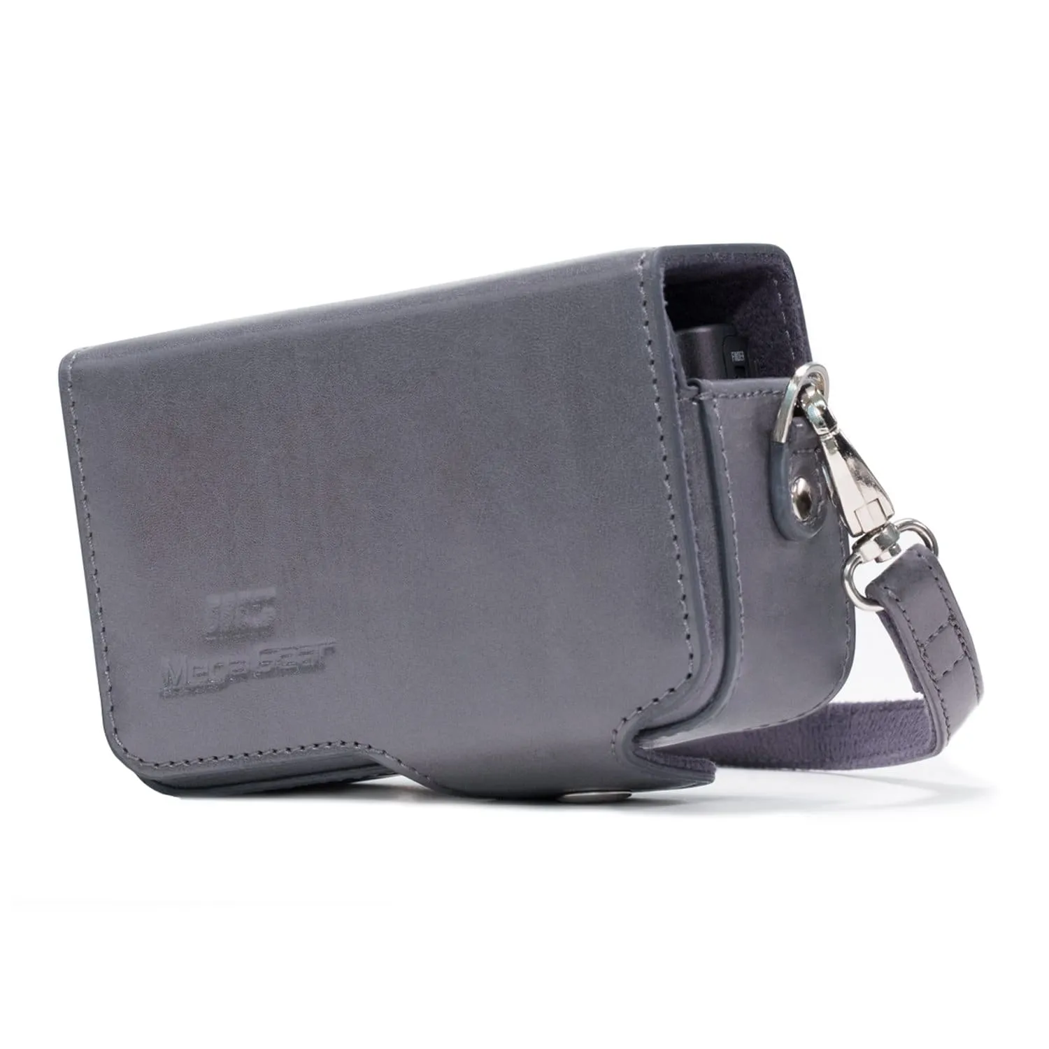 MegaGear Sony Cyber-shot DSC-RX100 VII, DSC-RX100 VI, DSC-RX100 V, DSC-RX100 IV, DSC-RX100 III, DSC-RX100 II, ZV-1 Leather Camera Case with Strap