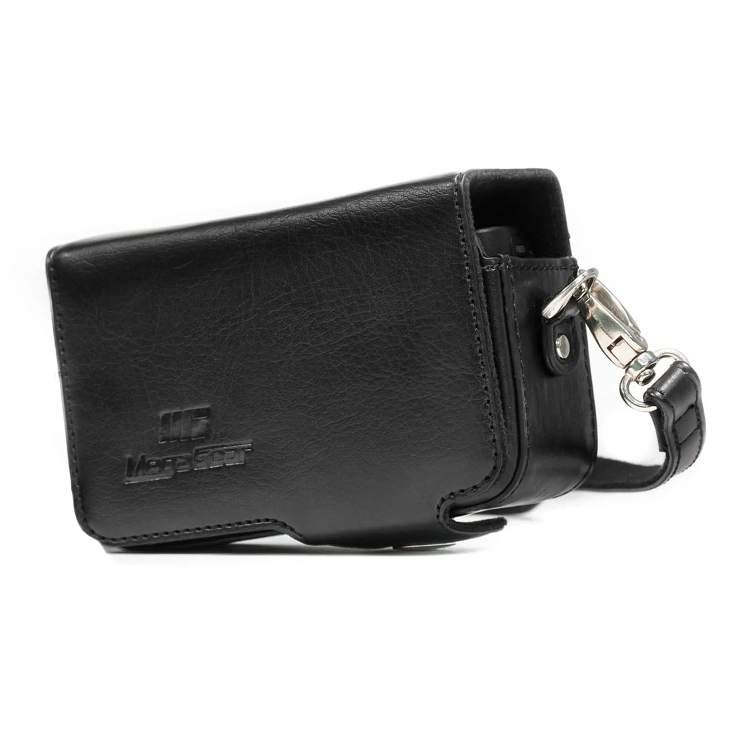 MegaGear Sony Cyber-shot DSC-RX100 VII, DSC-RX100 VI, DSC-RX100 V, DSC-RX100 IV, DSC-RX100 III, DSC-RX100 II, ZV-1 Leather Camera Case with Strap