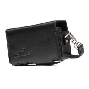 MegaGear Sony Cyber-shot DSC-RX100 VII, DSC-RX100 VI, DSC-RX100 V, DSC-RX100 IV, DSC-RX100 III, DSC-RX100 II, ZV-1 Leather Camera Case with Strap