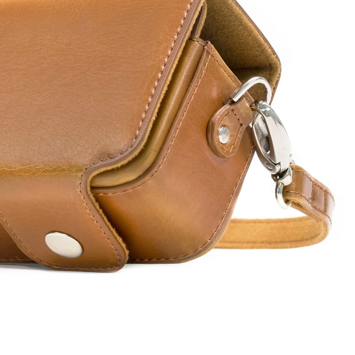 MegaGear Sony Cyber-shot DSC-RX100 VII, DSC-RX100 VI, DSC-RX100 V, DSC-RX100 IV, DSC-RX100 III, DSC-RX100 II, ZV-1 Leather Camera Case with Strap