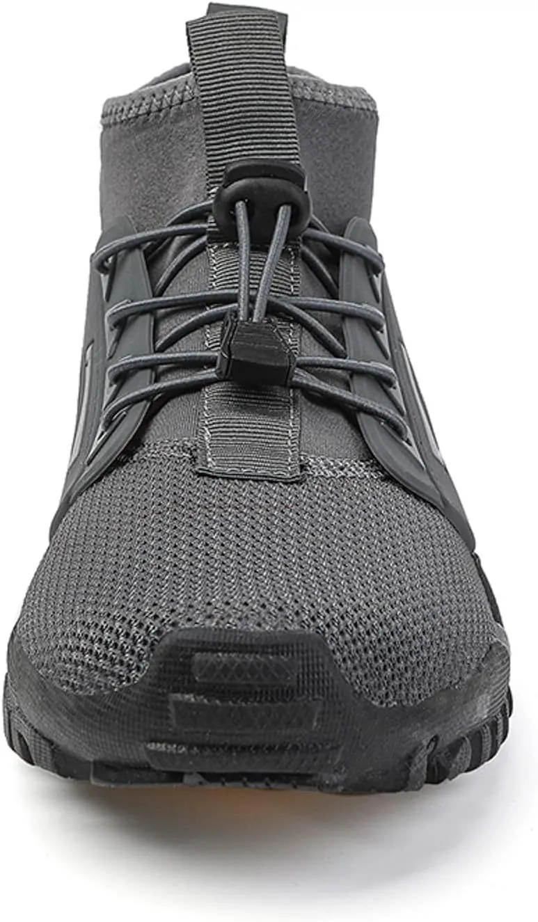 Men Sports Shoes Men's Fashion Hiking Shoes Lightweight Non Slip Outdoor Ankle Boots Breathable Hike Trekking Mountaineering Shoes with Adjustable Lace