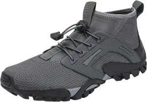 Men Sports Shoes Men's Fashion Hiking Shoes Lightweight Non Slip Outdoor Ankle Boots Breathable Hike Trekking Mountaineering Shoes with Adjustable Lace