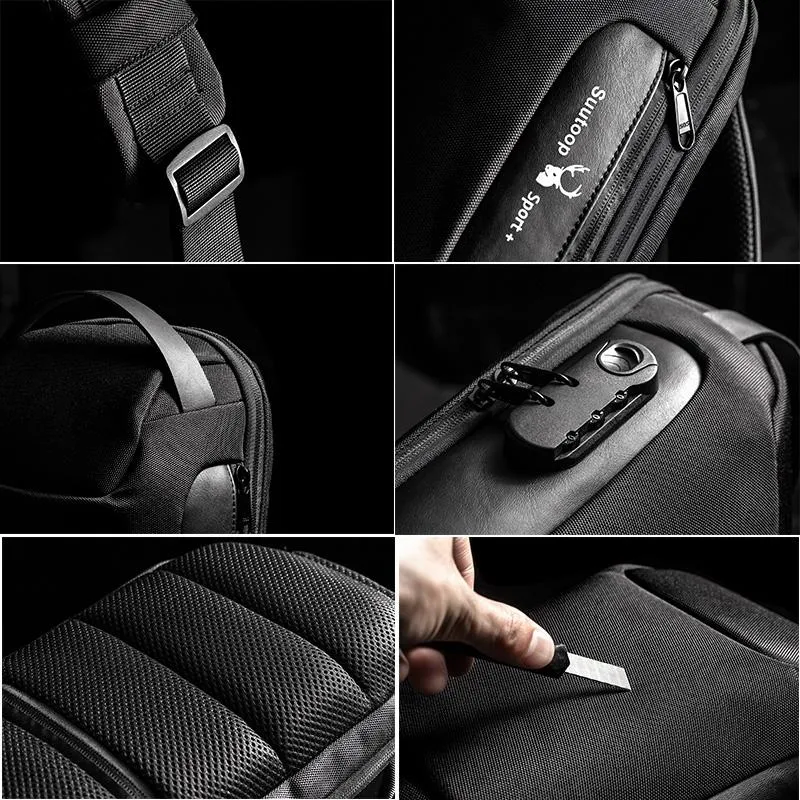 Men's Anti Theft Oxford Chest Bag