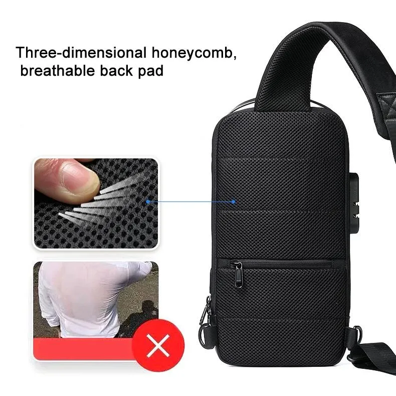 Men's Anti Theft Oxford Chest Bag