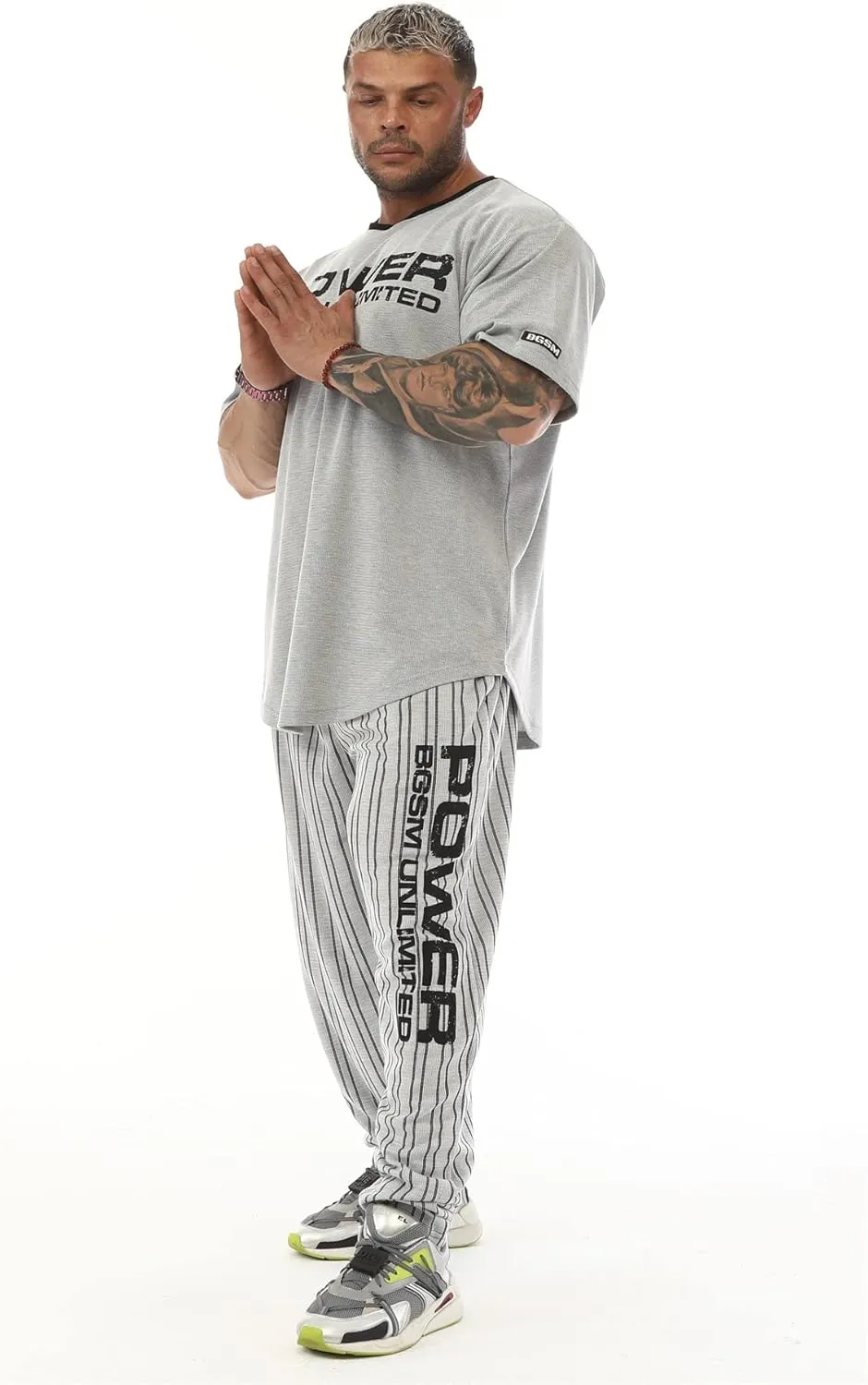Men's Oversize Gym Fitness and Bodybuilding T-Shirt, Cotton O-Neck Lifestyle Top