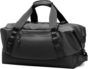 Men's Travel Duffle Bag Large Capacity Weekender Overnight Bags Oxford Cloth Carry On Luggage Crossbody Bag (Black)