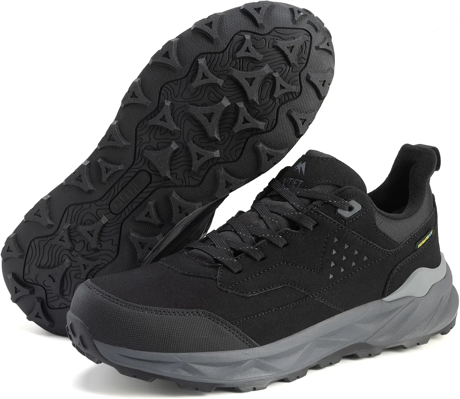 Men's Waterproof Hiking Shoes Lightweight Comfortable Anti Slip Leather Walking Shoes for Outdoor Trekking Trailing Camping
