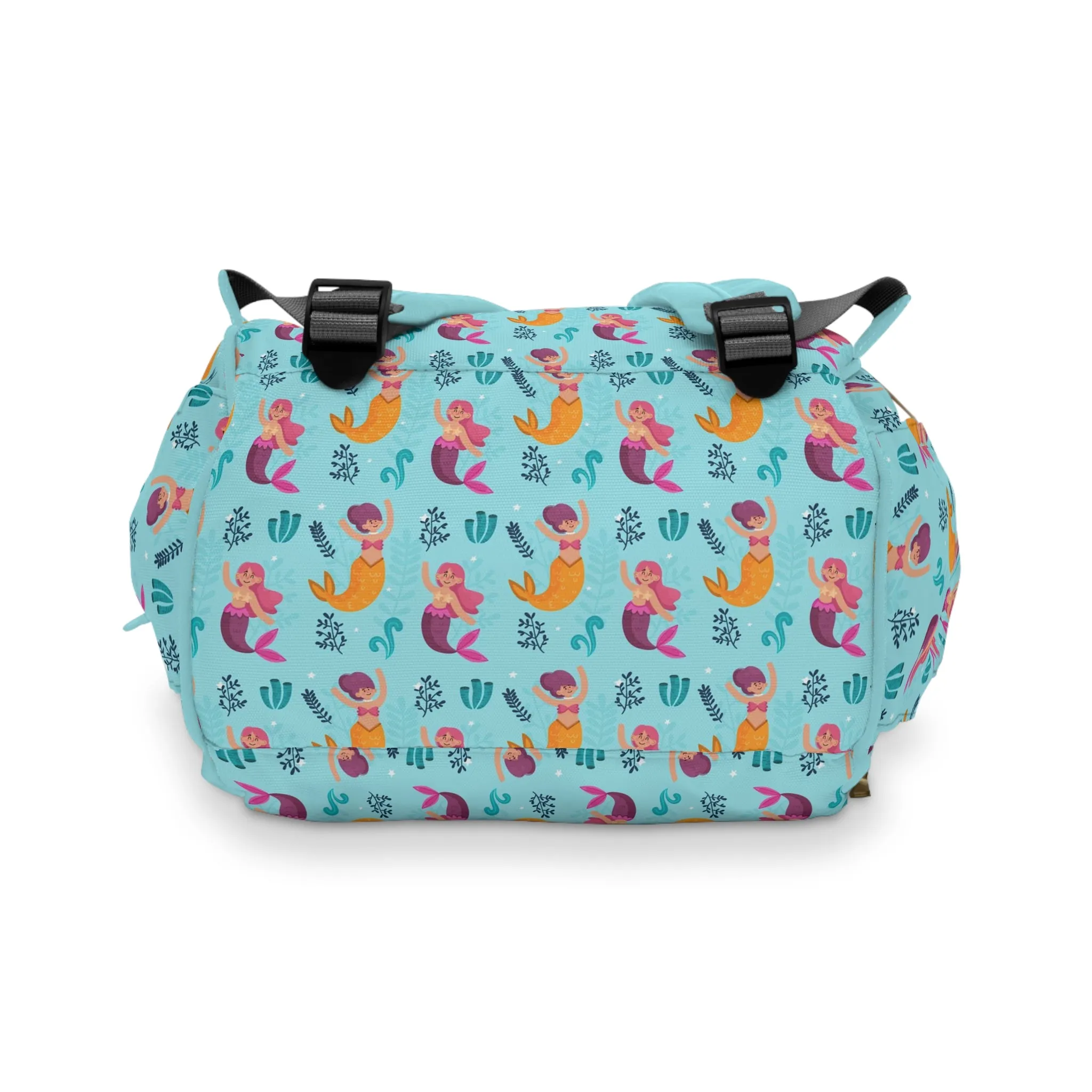 Mermaid Diaper Backpack - Magical & Multifunctional Nappy Bag with Ocean-Inspired Mermaid Patterns