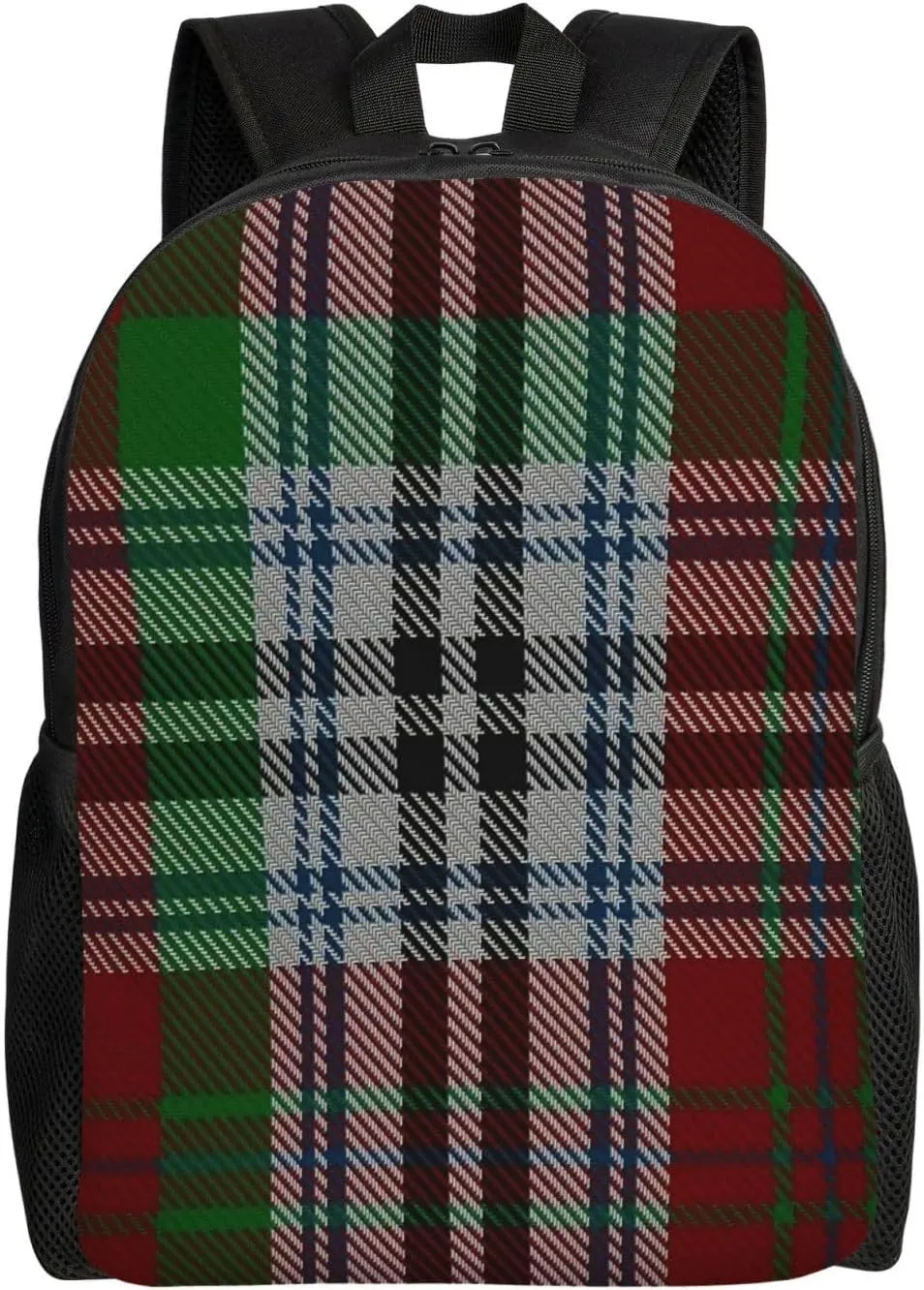 Metcalf Clan Family Tartan Minimalist Laptop Backpack – Waterproof Business Travel Bag, Breathable Design, Modern Work & Leisure