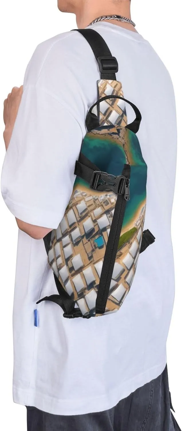 Middle Ages Pattern Sling Bags Crossbody Sling Backpack Travel Hiking Daypack Chest Bag For Man And Women