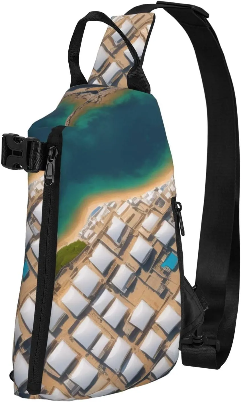 Middle Ages Pattern Sling Bags Crossbody Sling Backpack Travel Hiking Daypack Chest Bag For Man And Women