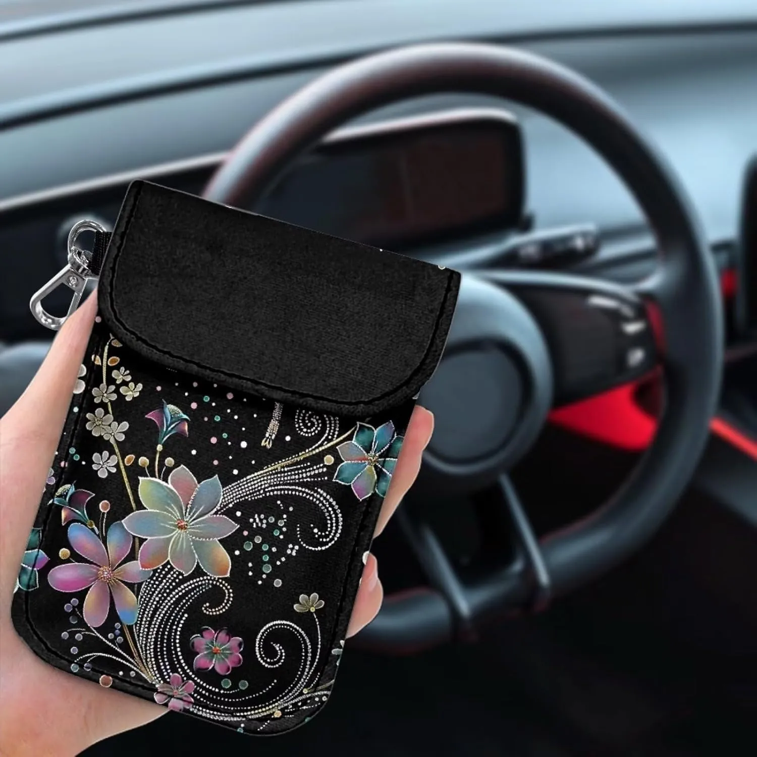 Mini Car Keys Bag for Women Car Key Fob Pouch Key Case Buckle Fashion Key Protector Universal