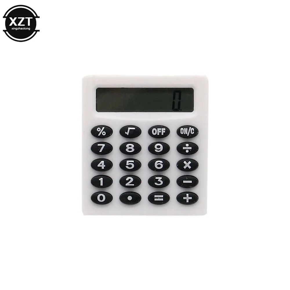 Mini Handheld Pocket Calculator with Coin Battery for School & Office - Compact Cartoon Design