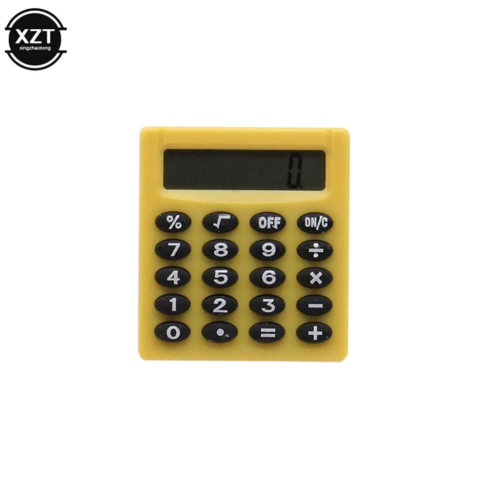 Mini Handheld Pocket Calculator with Coin Battery for School & Office - Compact Cartoon Design