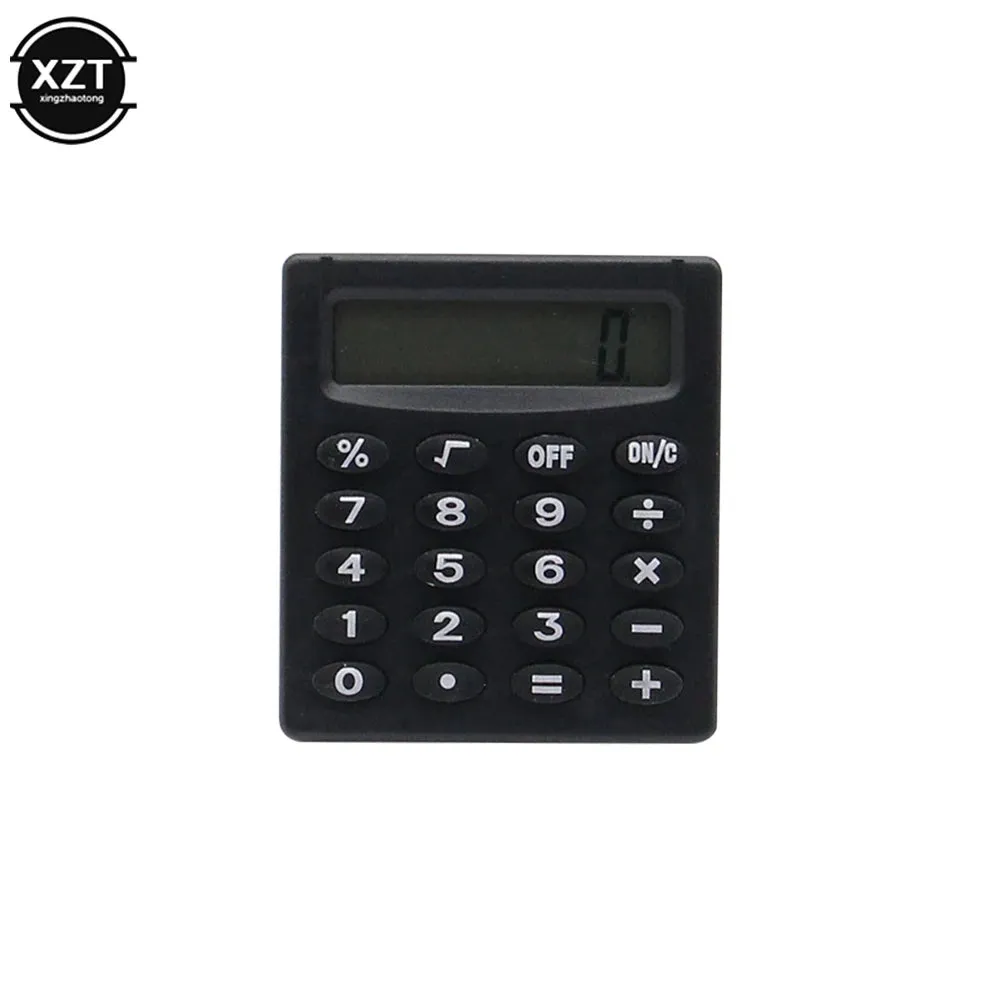 Mini Handheld Pocket Calculator with Coin Battery for School & Office - Compact Cartoon Design
