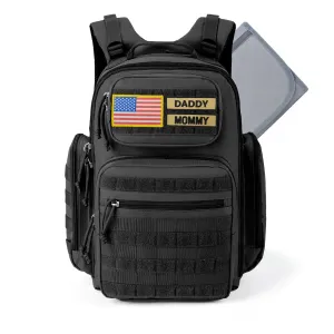 MIRACOL Outdoor Military Diaper Bag: Tactical Style Baby Backpack with Insulated Pockets & Changing Pad - Hiking Camping Essentials for Active Dads
