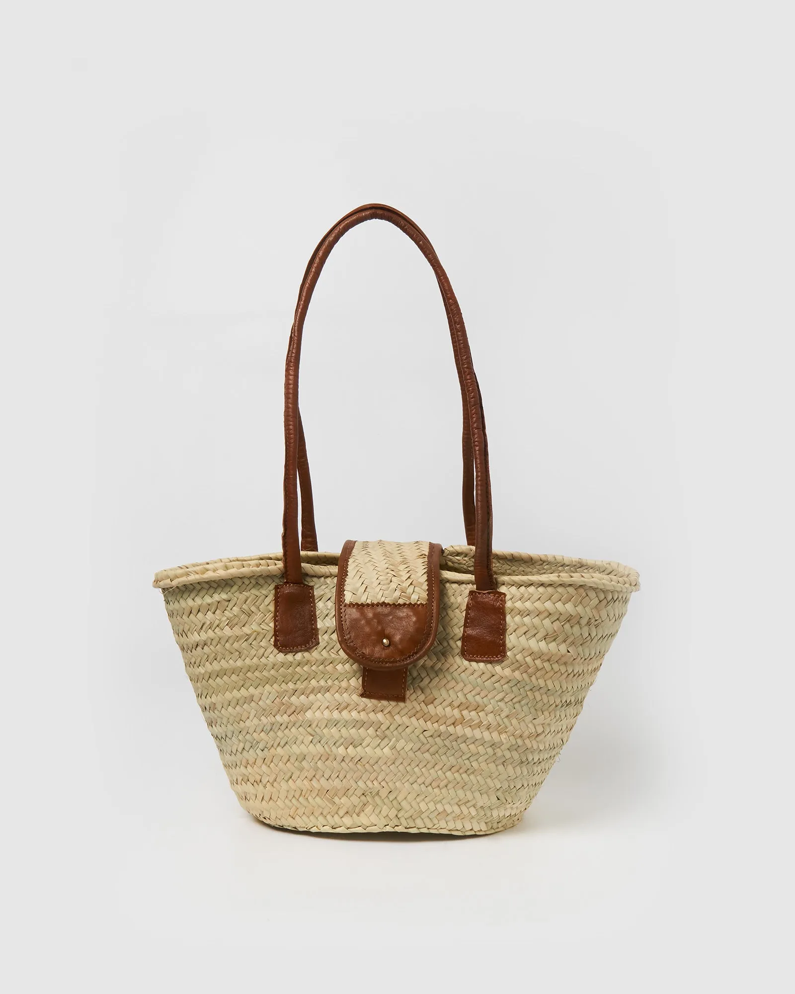 Miz Casa & Co Celima French Basket Bag Natural Brown