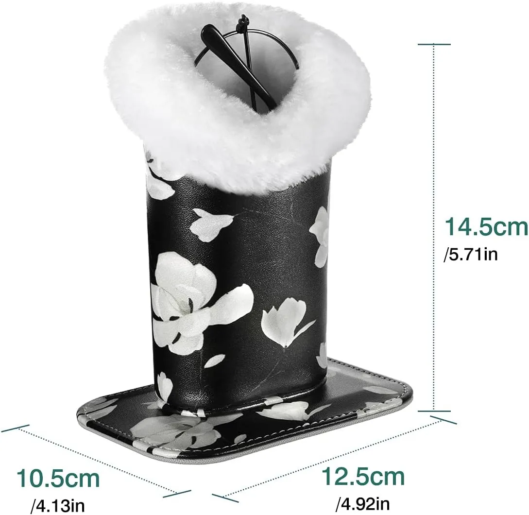 MoKo Eyeglasses Holder, Modern Velvet Plush Lined PU Leather Household Magnetic Holder Protective [Anti-scratch] [Dustproof]