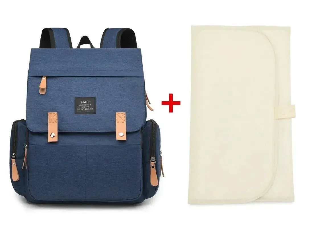 Mommy Multi-Function Waterproof Baby Diaper Bag - Large Capacity Canvas Backpack