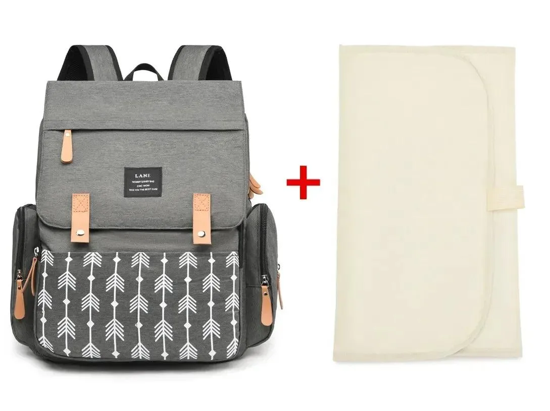 Mommy Multi-Function Waterproof Baby Diaper Bag - Large Capacity Canvas Backpack