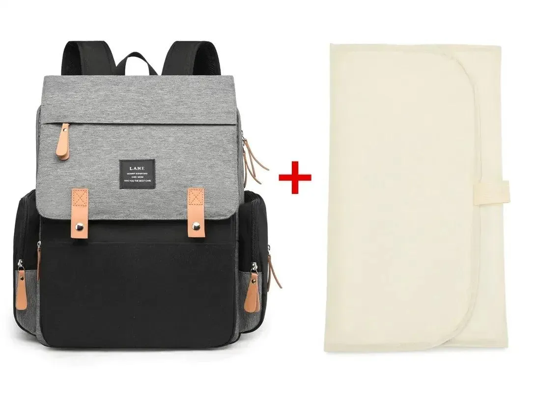 Mommy Multi-Function Waterproof Baby Diaper Bag - Large Capacity Canvas Backpack