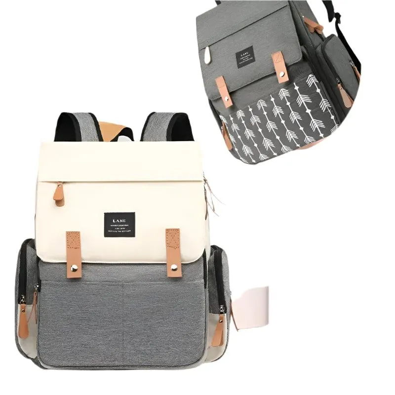 Mommy Multi-Function Waterproof Baby Diaper Bag - Large Capacity Canvas Backpack