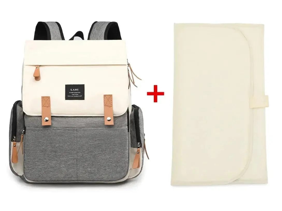Mommy Multi-Function Waterproof Baby Diaper Bag - Large Capacity Canvas Backpack