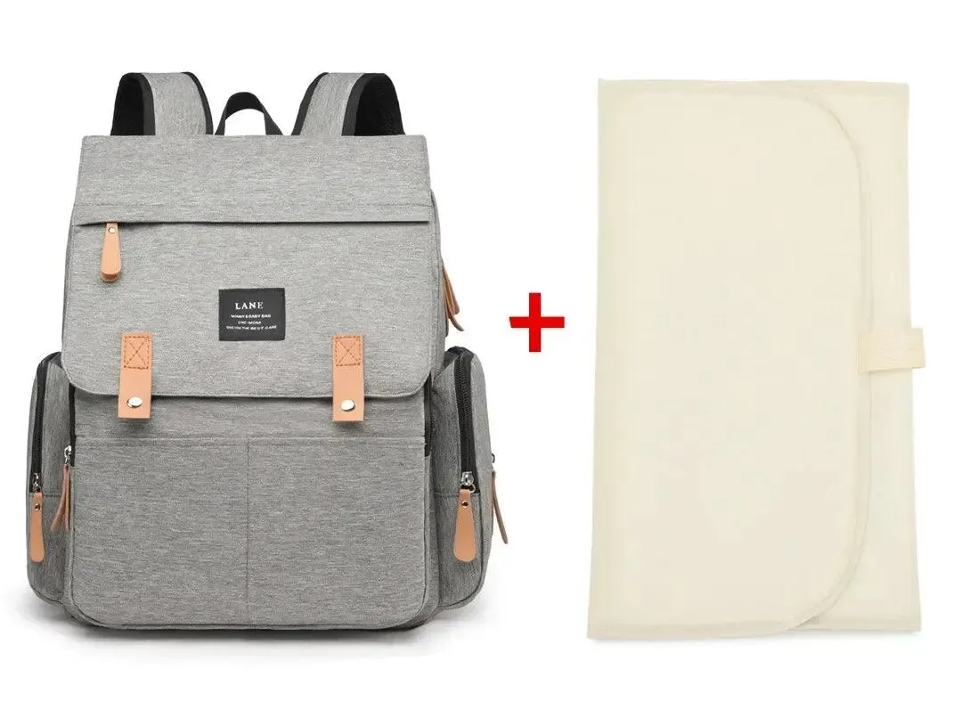 Mommy Multi-Function Waterproof Baby Diaper Bag - Large Capacity Canvas Backpack