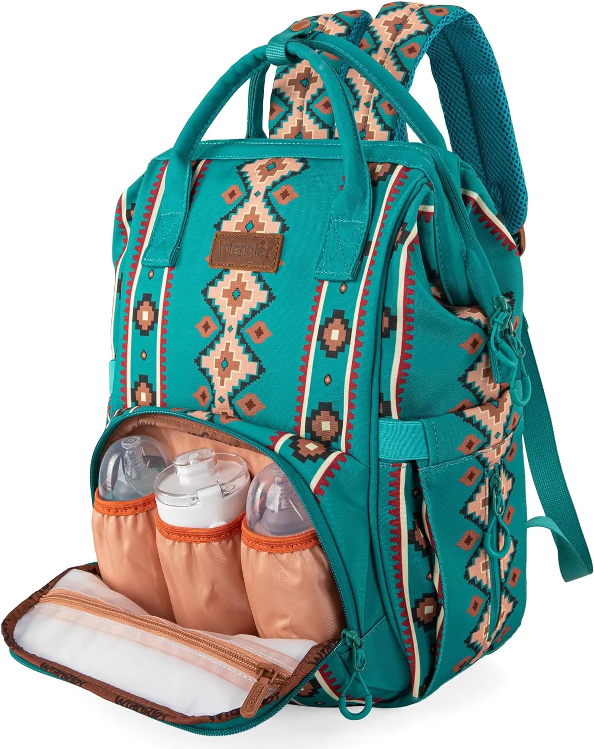 Montana West Wrangler Callie Diaper Bag Backpack with Stroller Straps Multifunction Baby Travel Bag WG2204-9110GN
