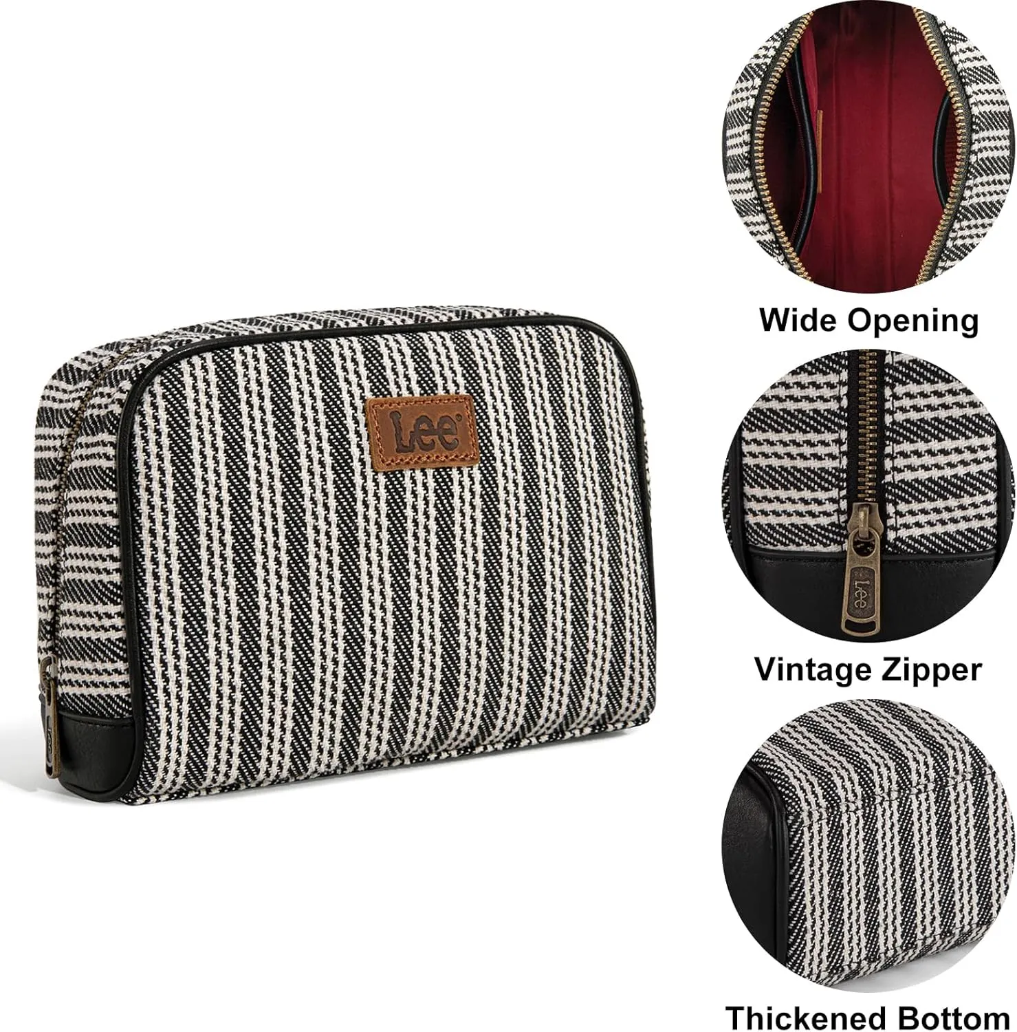 Montana West x Lee Travel Makeup Bag Large Capacity Cosmetic Bag Make up Organizer Case for Women Toiletry Bag Travel Essentials