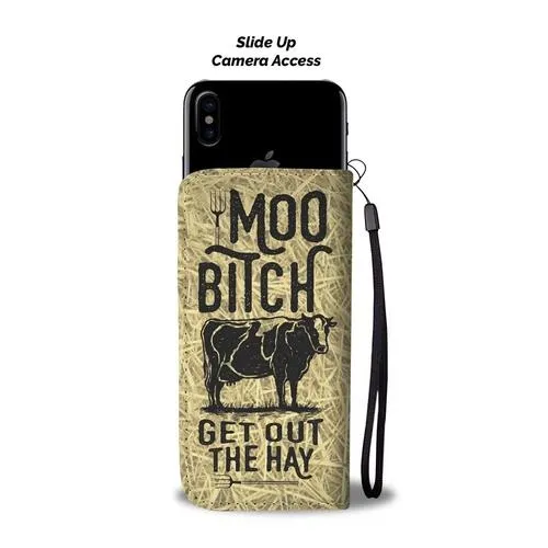 Moo Farmer Wallet Phone Case with RFID Protection