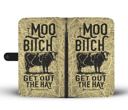 Moo Farmer Wallet Phone Case with RFID Protection