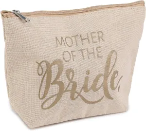 Mother of the Bride Flourish Jute Cosmetic Bag, 10 x 7-Inches