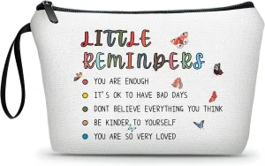 Motivational Gifts,Purse Makeup Bag,Mental Health Gifts,Sobriety Gifts for Women,Womens Birthday Gifts Unique,Daily Affirmations for Women,Cosmetic Bag for Purse,Self Love Gifts